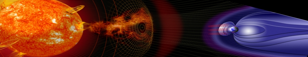 Diagram of solar mass ejection toward Earth (NASA)